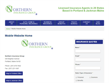 Tablet Screenshot of northerninsurancegroup.com